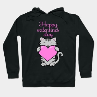 Valentines day cat Hoodie